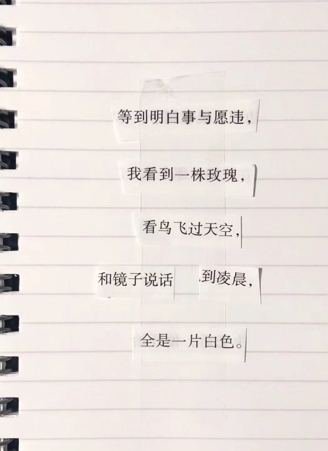 无题, collage poem by Lucia Gu