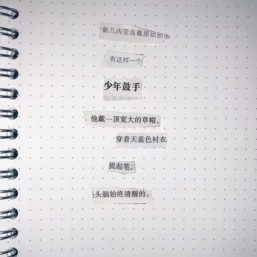 《少年鼓手》, collage poem by Lucia Gu