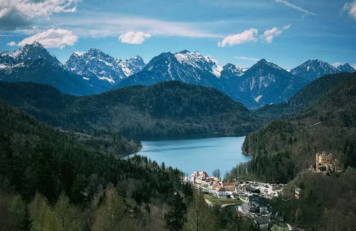 Lake Held by Mountains, photographed in Schwangau, Germany in 2025