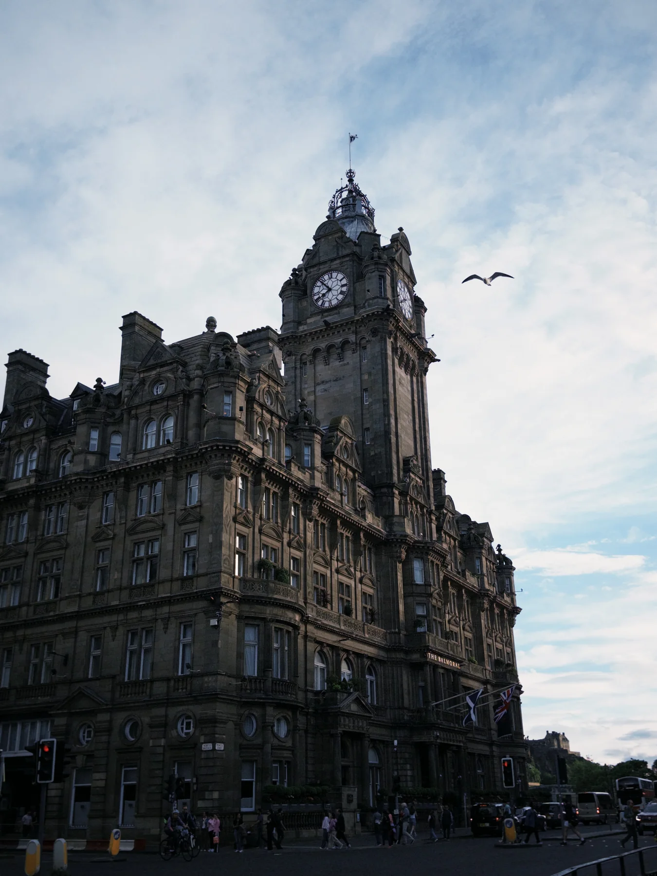 Clock and Gull, photographed in Edinburgh in 2026