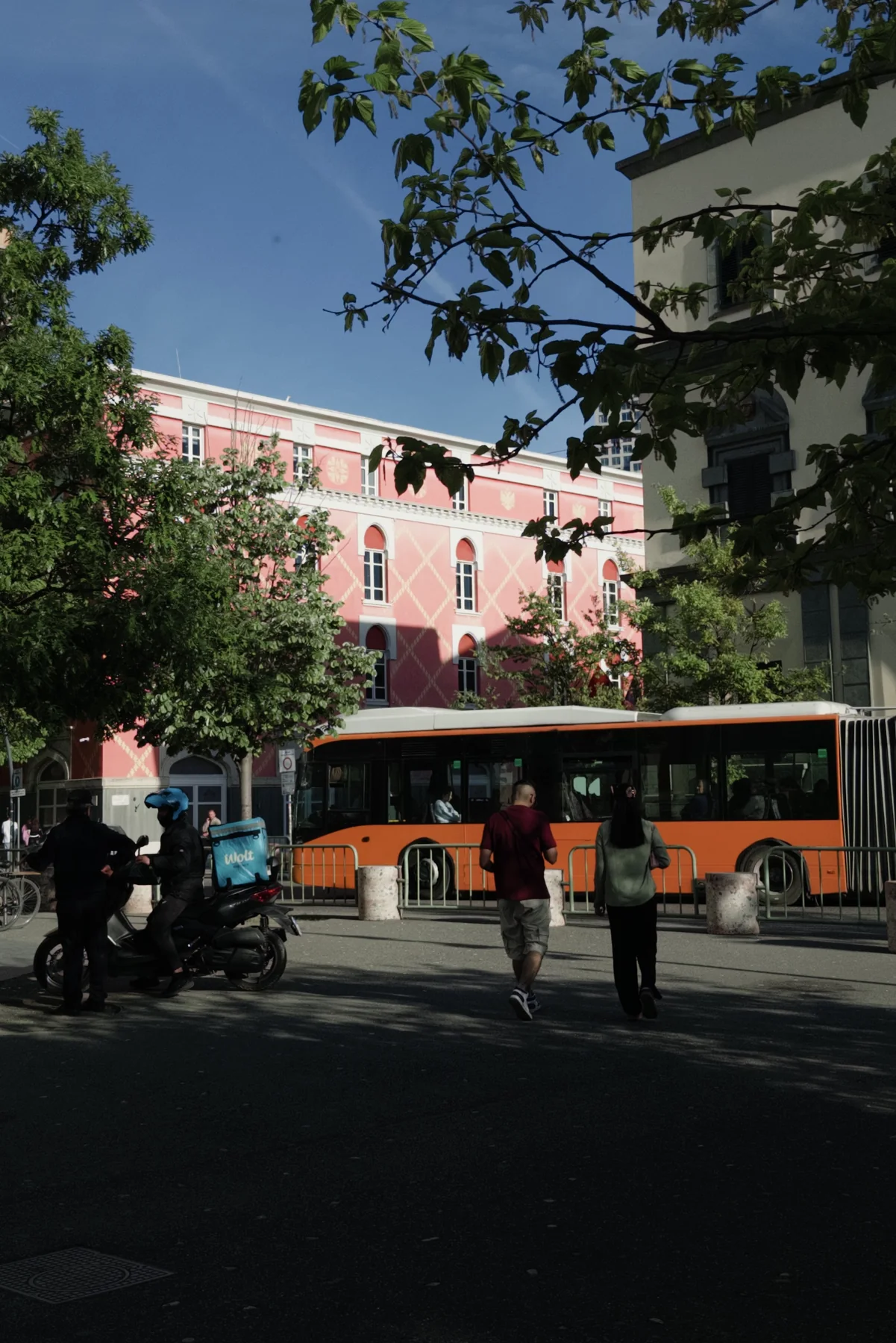Orange Line, photographed in Tirana in 2026