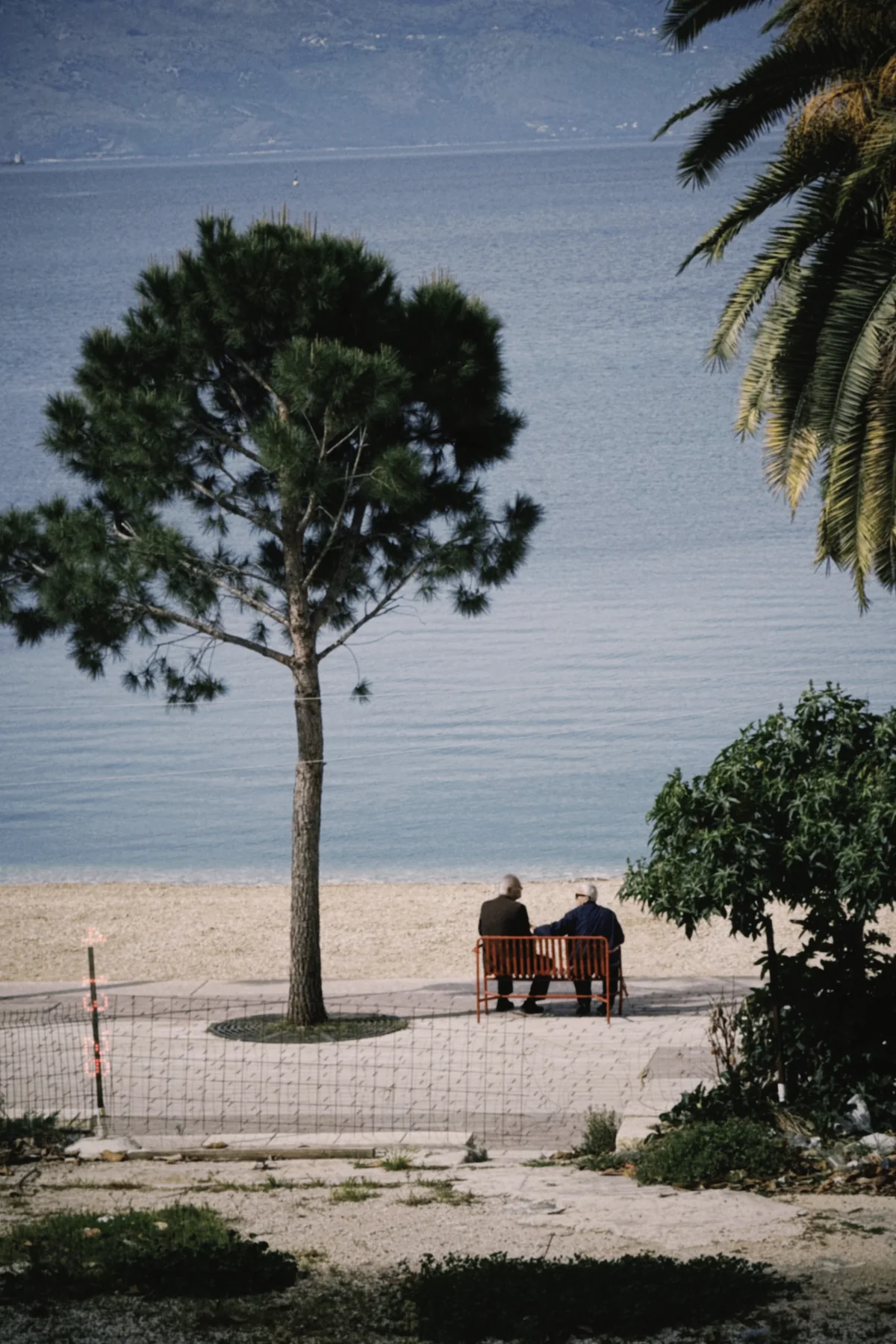 Two Figures by the Sea, photographed in Tirana in 2026